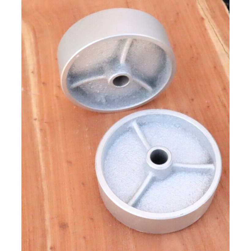 4" Cast Steel Cast Iron Wheels 9/16" Bore-700 lbs Capacity (2)