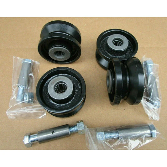 3" OD Band Sawmill Carriage cast iron caster wheels carriage rollers track v