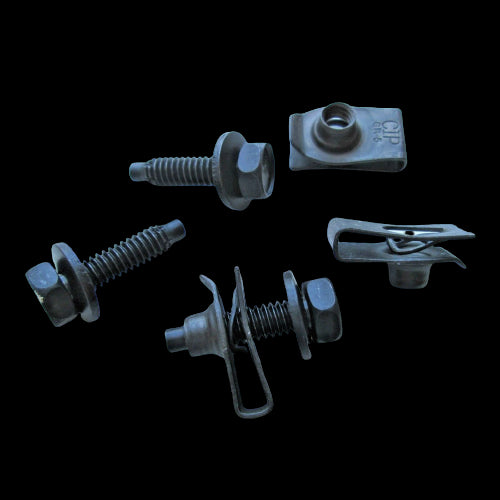1/4"-20 X 1" Hex Head SEM Dog Point Body Bolts & Extruded U-Nuts Chrysler Dodge