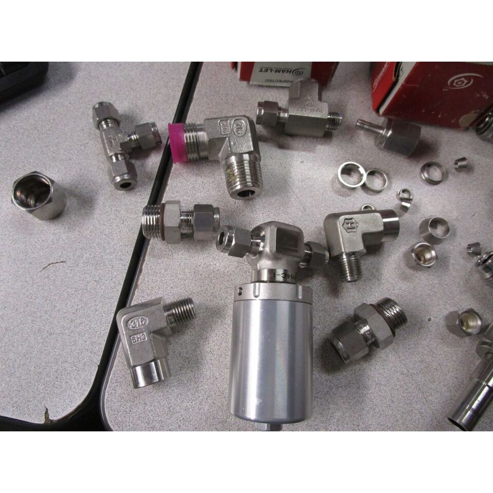 LOT OF HAM-LET VALVE FITTINGS TEE'S ELBOWS Misc Stainless Steel