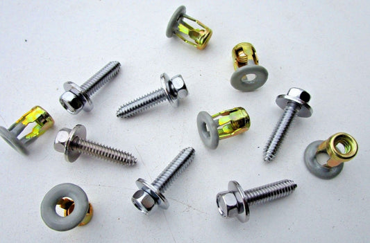 Mirror Mounting Screw & Jack Nuts 1/4"-20 X 1" Stainless Steel Bolts